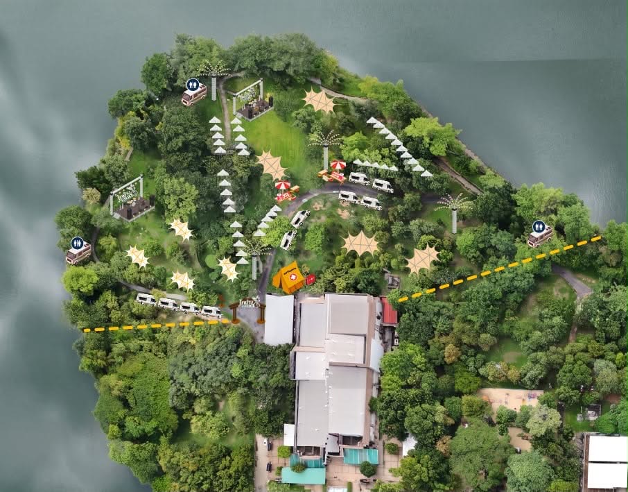 Vendor layout at Koh Klang Nam